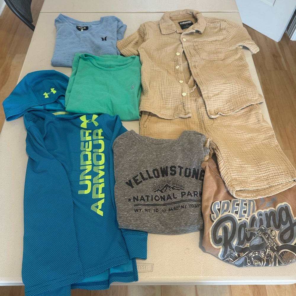 Bundle of boys Size 7 - stitch fitch, Ralph Lauren, and under armour